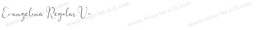 Evangelina Regular V字体转换